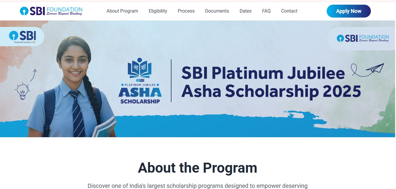 SBI Asha Scholarship 2025